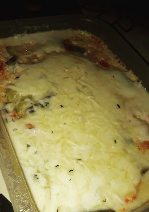 Una foto de Omelette de zapallitos y verdura