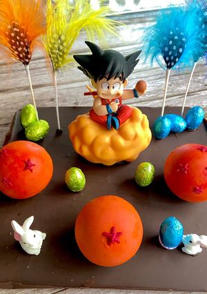 Una foto de Mona de chocolate Dragón Ball