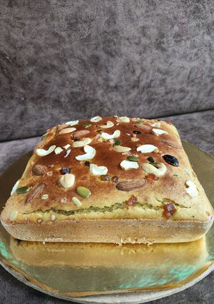 A picture of Besan Banana Cake.