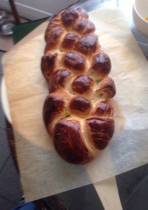 Una foto de Trenza pan dulce suizo