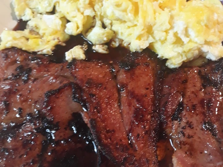 Simple Way Prepare Recipe Eggs with Ham and Honey Redeyed Gravy that is Delicious, So Delicious}