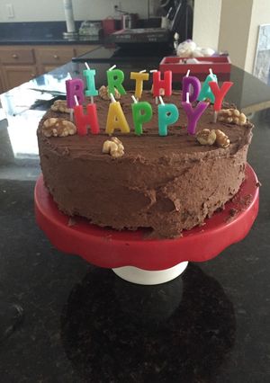 A picture of Chocolate Birthday Cake (with buttercream).