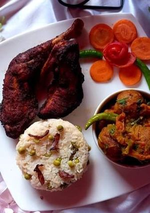 নো ওভেন রেস্টুরেন্ট স্টাইল তান্দুরি চিকেন রেসিপির প্রধান ছবি