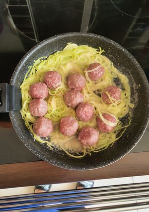 Une photo de Spaghetti courgette boulette de viande 7