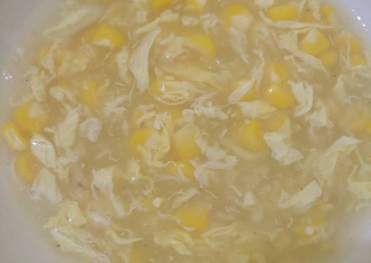 Langkah Mudah untuk Membuat Sup jagung telur yang Enak