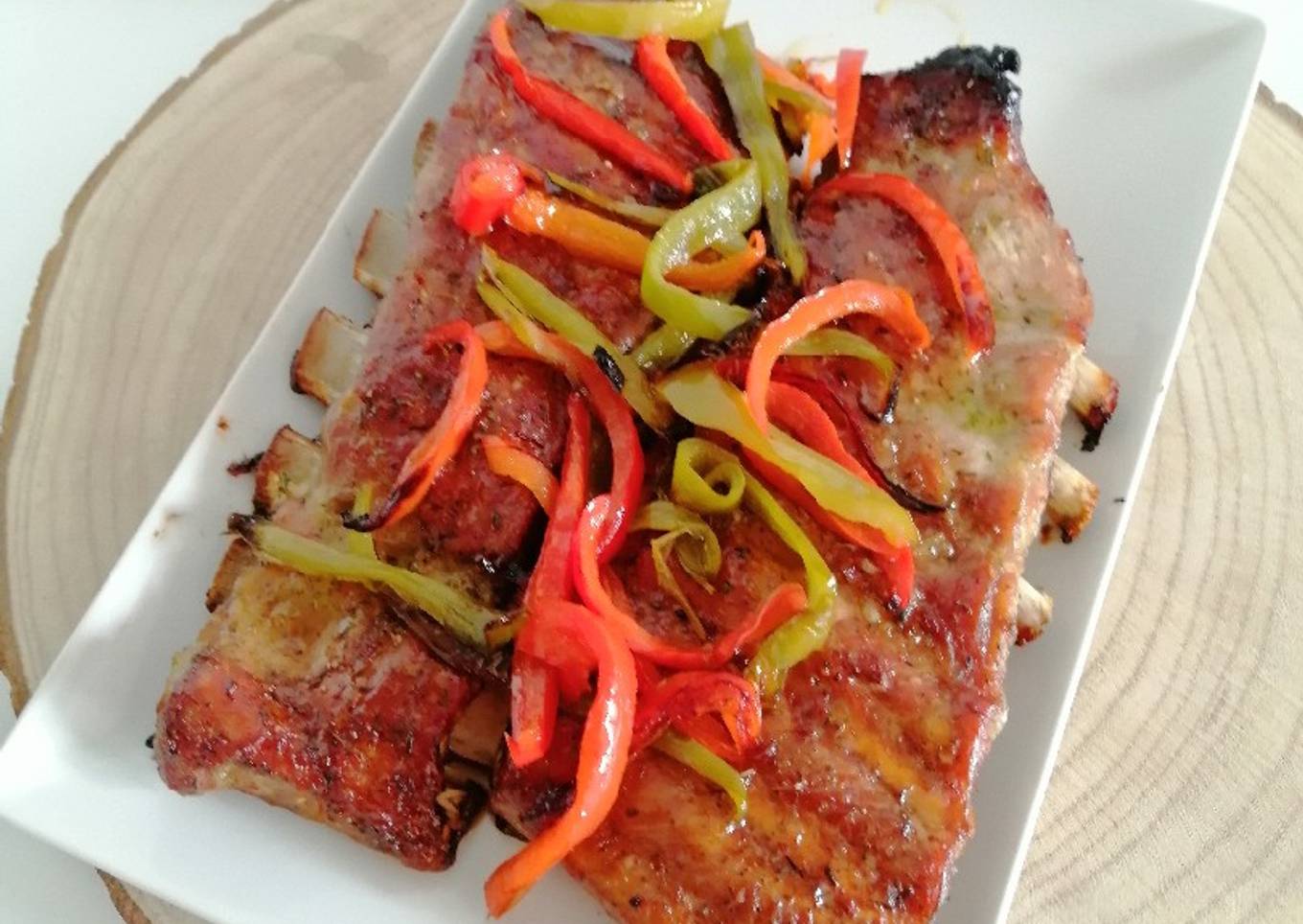 Costillar de cerdo a la miel