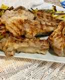 Il mio arrosto nel barbecue d’appartamento,costine,braciole e porri