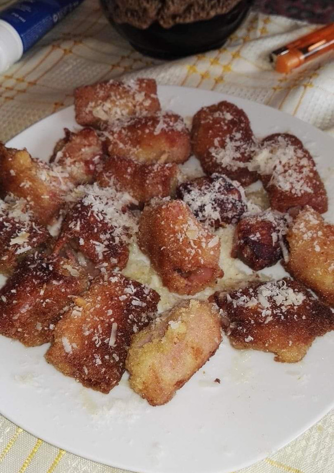 Una foto de Champis enrollados de bacon
