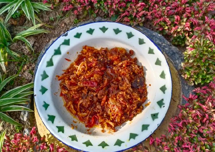 Cara mudah Membuat Sambal Bledek Ikan Pare Anti Gagal