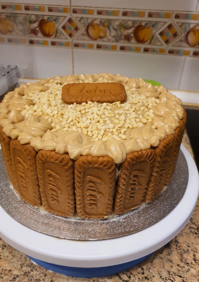 Una foto de Tarta lotus vegana