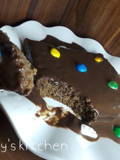 Chocolate basbousa ainihin hoton girkin