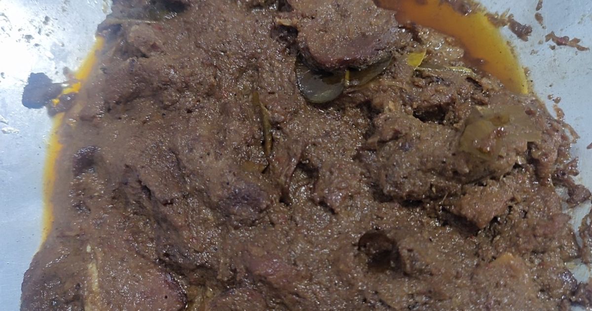 Rendang Sapi Bumbu Pasar (tanpa tumis)