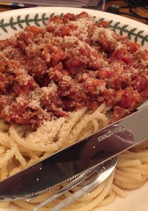 A picture of Quorn Spaghetti Bolognese.