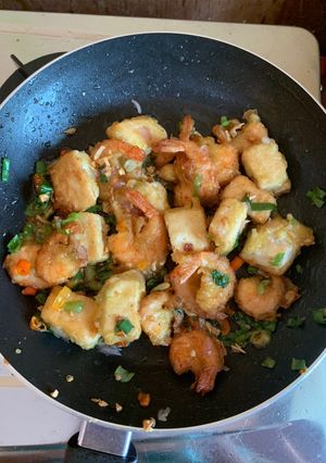 Foto resep Udang Tahu Cabe Garam simpel