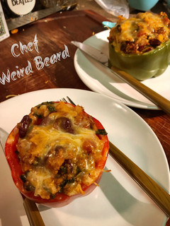 A picture of Chorizo Stuffed Bell Peppers.