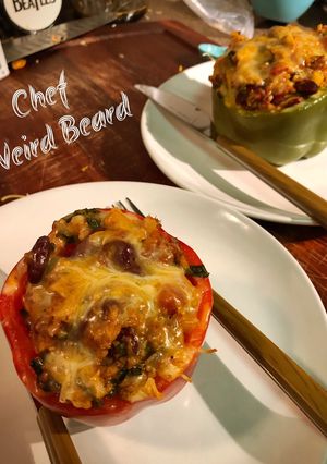 A picture of Chorizo Stuffed Bell Peppers.