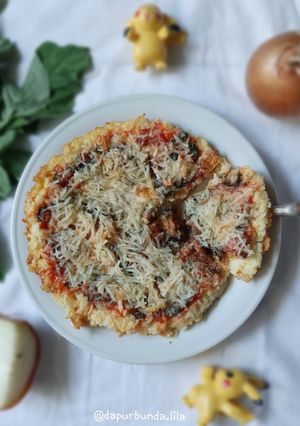 Foto resep Pizza Nasi Topping Bayam