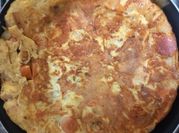 Una foto de tortilla de salchichas