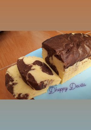 Foto resep Steamed Marble Cake a.k.a Bolu Marmer Kukus Endesss