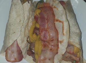 Una foto de Rapiditas/Tacos/fajitas con chorizo y bacon