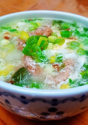 蔥花瘦肉羹 的食譜成品照片