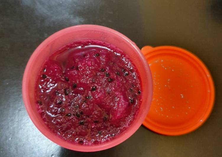 Langkah Mudah untuk Menyiapkan Puree Buah Naga n Pir yang Enak Banget
