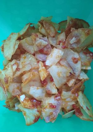 Foto resep Keripik singkong sambal asam manis
