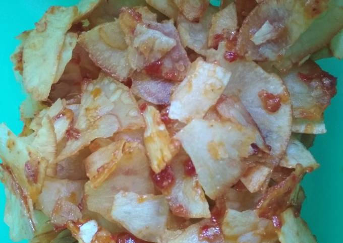 Keripik singkong sambal asam manis