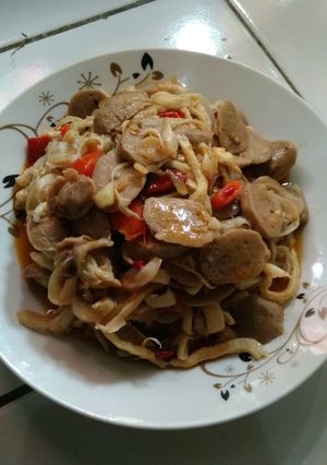 Foto resep Tumis jamur bakso🤤🍽️