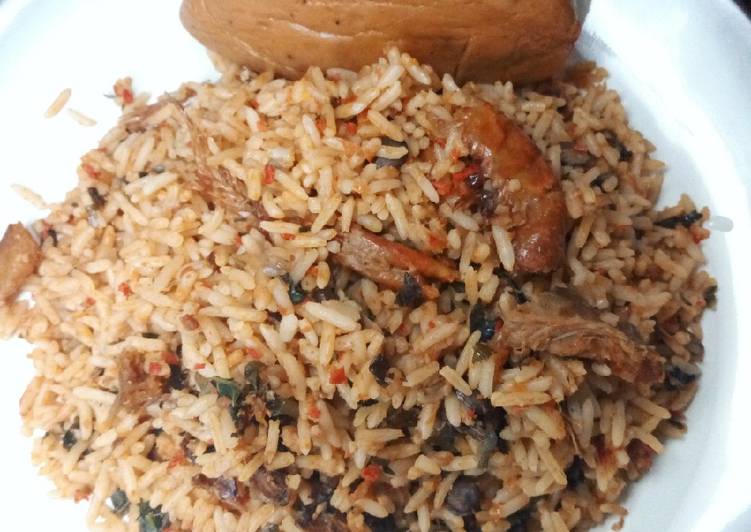 Simple Way to Prepare Speedy Local jollof rice with moimoi