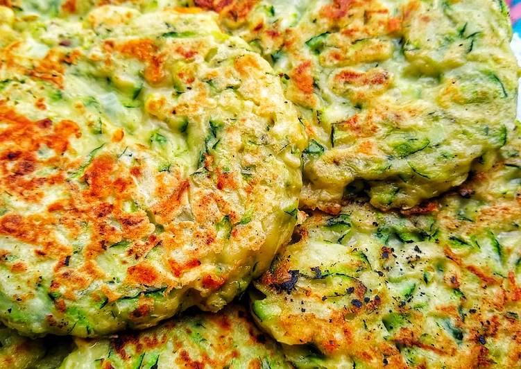 Recipe of Super Quick Homemade Courgette & Cheddar Fritters