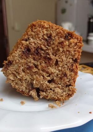 Una foto de Bizcocho integral de chocolate, sin azúcar agregada