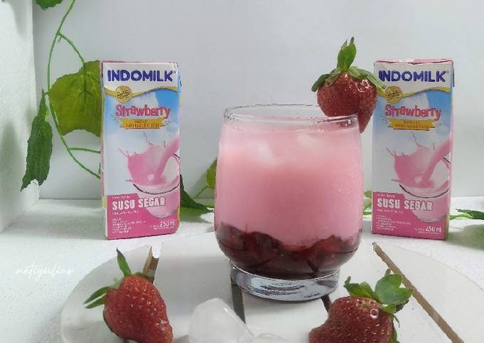 Bagaimana Menyiapkan Korean strawberry milk Anti Gagal