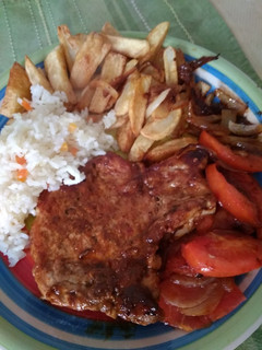 Una foto de Chuleta salteada a la bbq