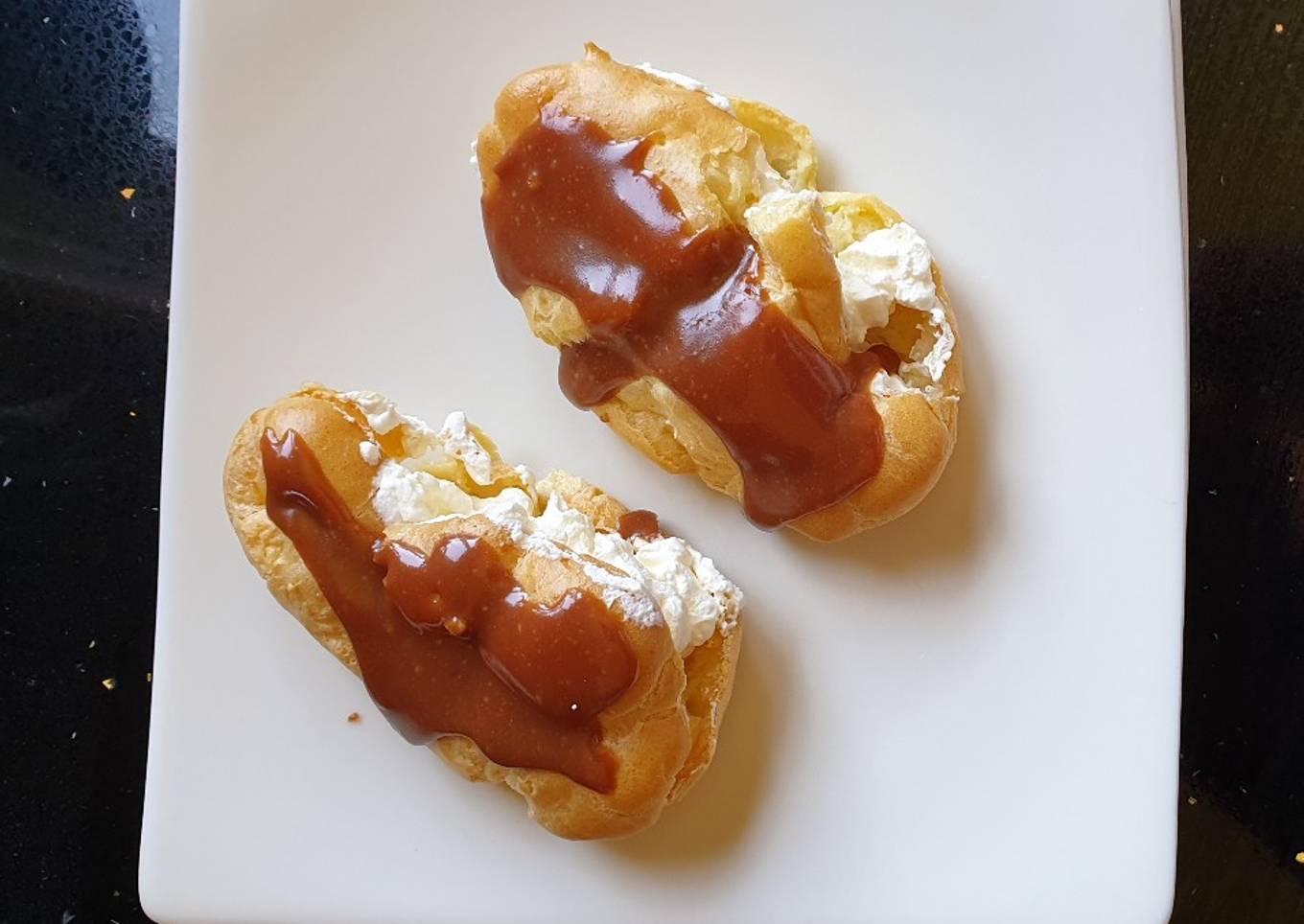 Messy Orange Flavoured Chocolate Choux Buns