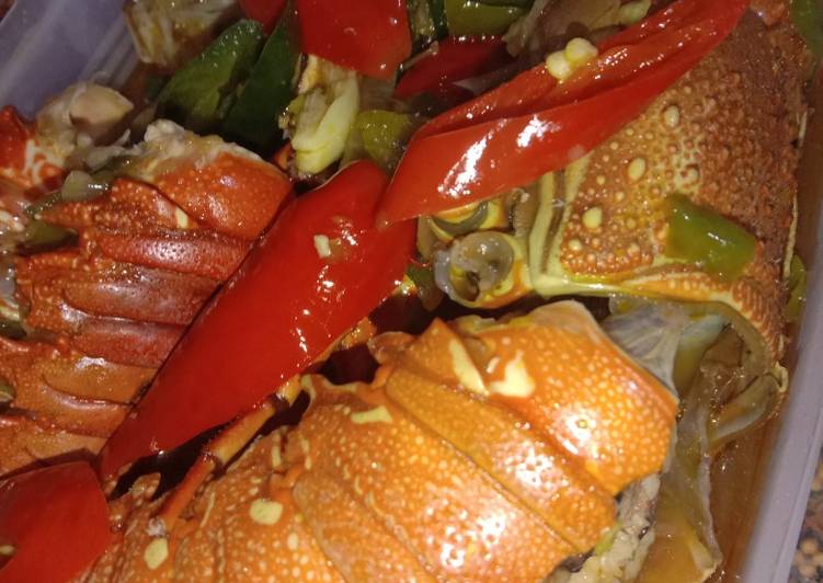 Bagaimana Menyiapkan Lobster kuah pedas manis gampang, Sempurna