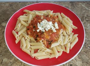 Una foto de Macarrones arrabbiata
