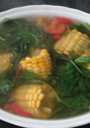 Foto resep Sayur bening bayam jagung manis