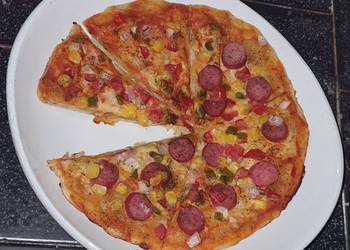 Easiest Way to Recipe Yummy Satisfying and Delicious Pizza without Cheese