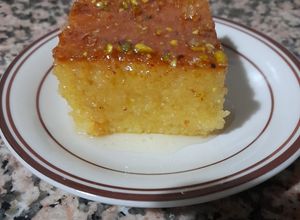 صورة لوصفة بسبوسة بالبرتقال
