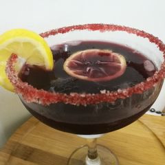 (Virgin)Cherry lime mojito A picture of (Virgin)Cherry lime mojito.