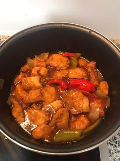 Una foto de Pollo agridulce estilo chino