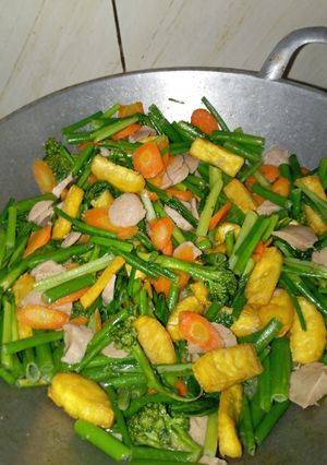 Foto resep 7. Capcay versi tahu dan kembang bawang