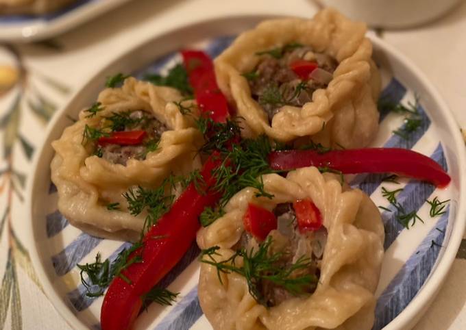 Хинкали открытые в мантоварке!