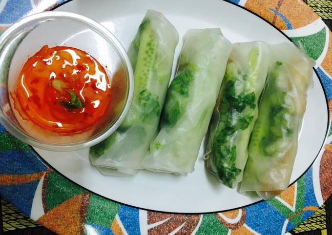 Rice paper rolls simple