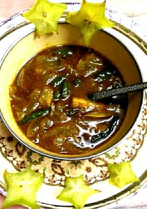 A picture of Kamrakh (Star fruit) Tangy chutney.