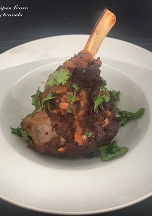 A picture of Indian Lamb Shanks.