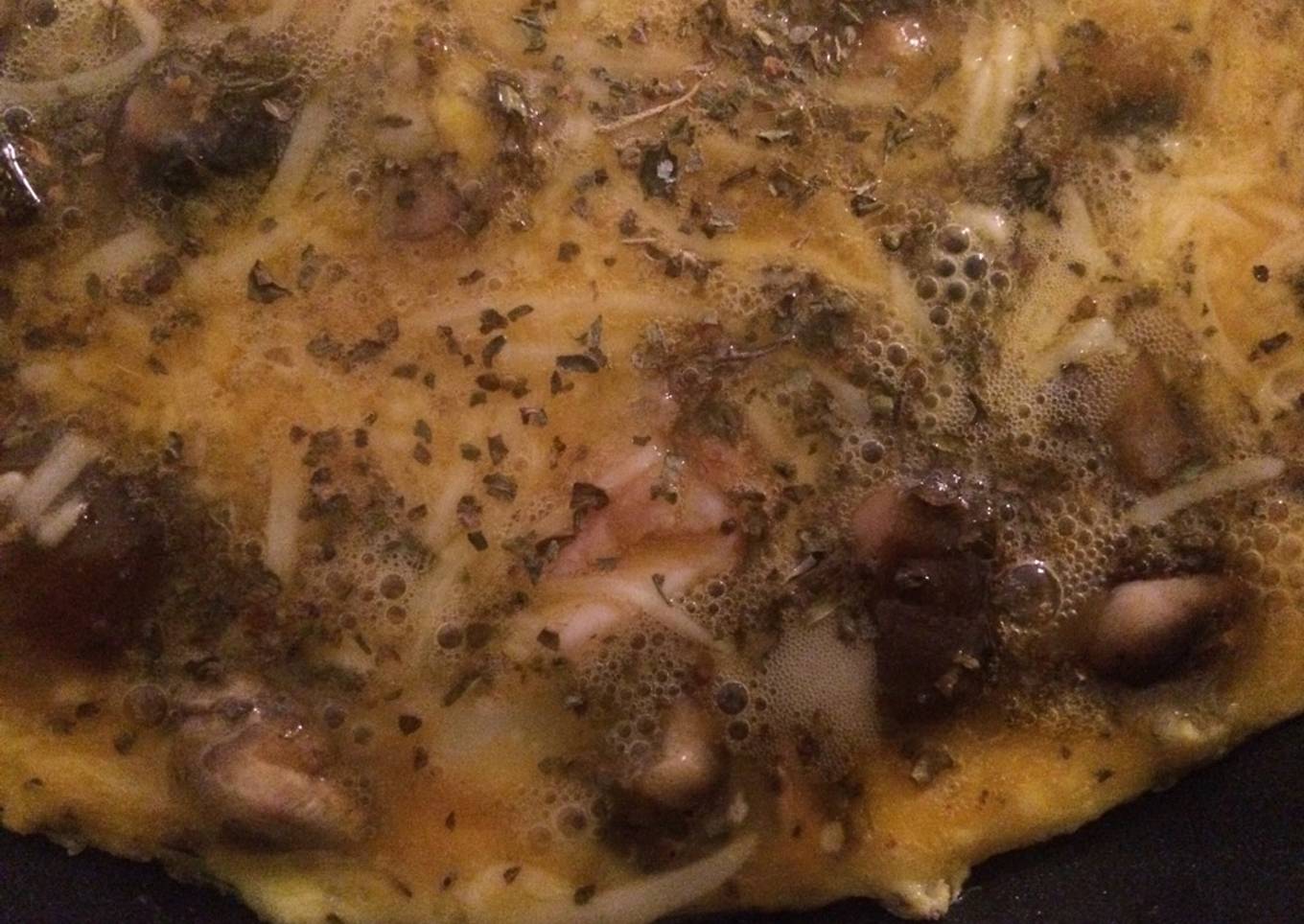 Omelette champignons lardons 🍳