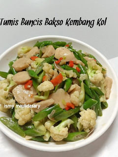 Foto resep Tumis Buncis Bakso Kembang kol