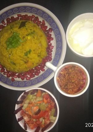 A picture of Vegetable Masala Khichdi.